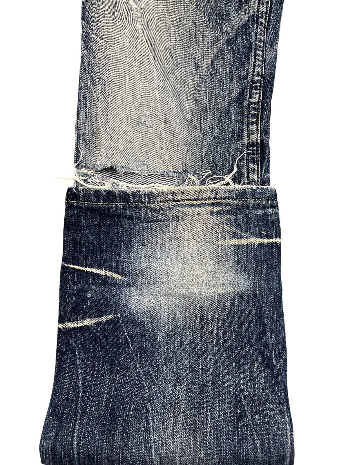 Beauty Beast Vintage Pasta Denim Flare Punk Ripped Jeans Size US 31 - 5 Thumbnail