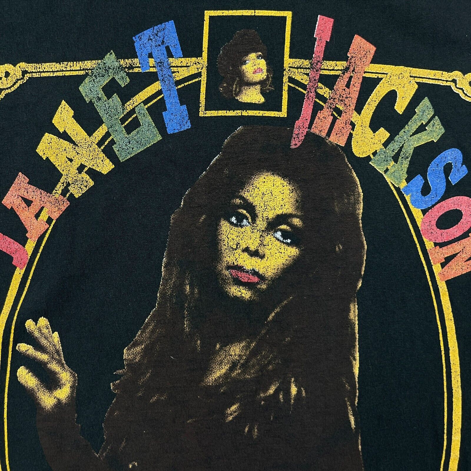 Rap Tees Vintage 90s Janet Jackson XL Thrashed Single Stitch Rap Tee Size US XL / EU 56 / 4 - 3 Thumbnail