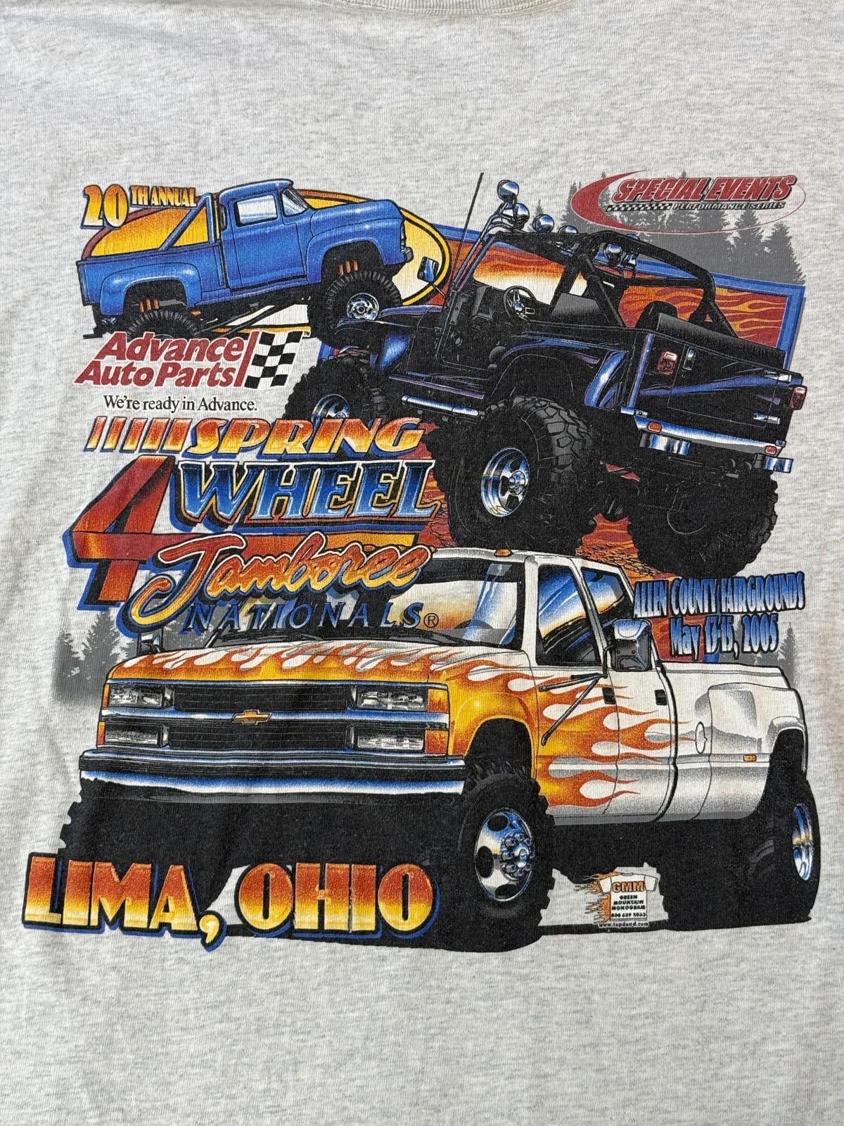Fruit Of The Loom VTG 4 Wheel Jamboree T-shirt Lima Ohio Participant Tee 2XL Size US XXL / EU 58 / 5 - 5 Thumbnail