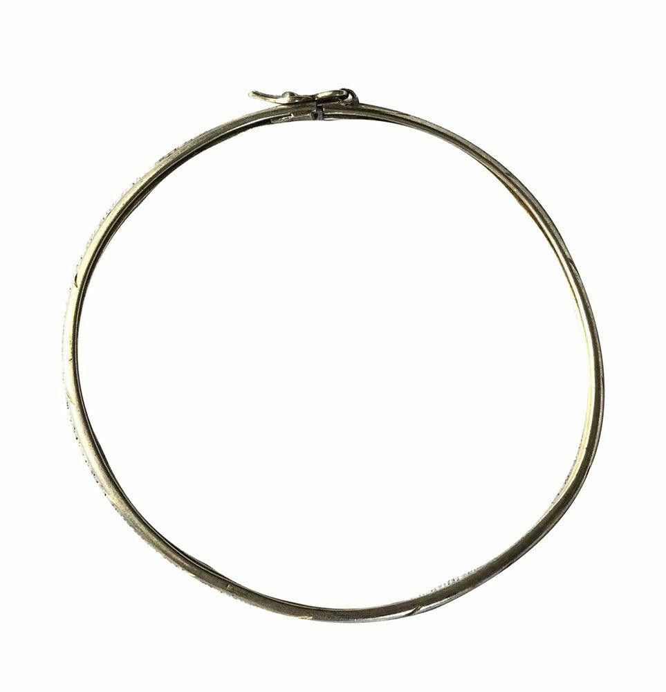 Designer Pre Owned Mexican Sterling Silver Bangle Bracelet Size ONE SIZE - 3 Thumbnail