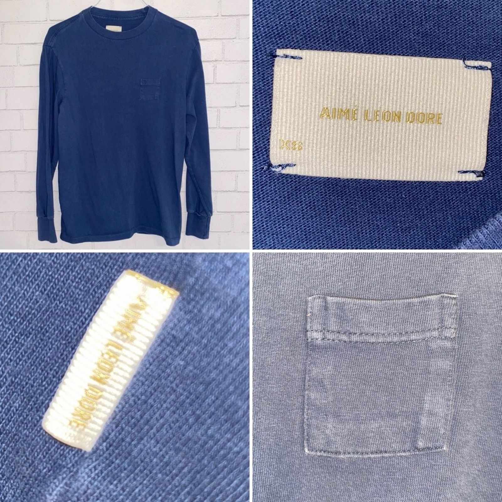 Aime Leon Dore Aime Leon Dore Mens Long Sleeve Baby Pocket LS Tee Blue XS Size US XS / EU 42 / 0 - 1 Thumbnail
