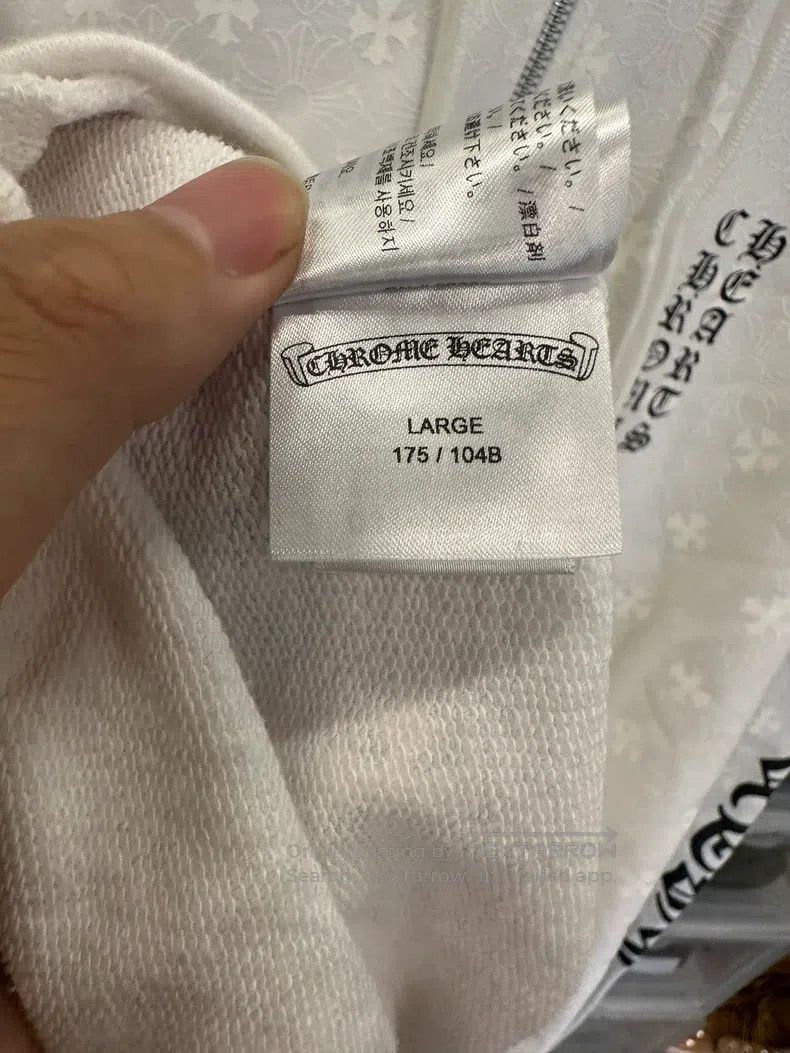 Chrome Hearts CHROME HEARTS Size L White Sanskrit horseshoe zipper hoodie Size US L / EU 52-54 / 3 - 6 Thumbnail