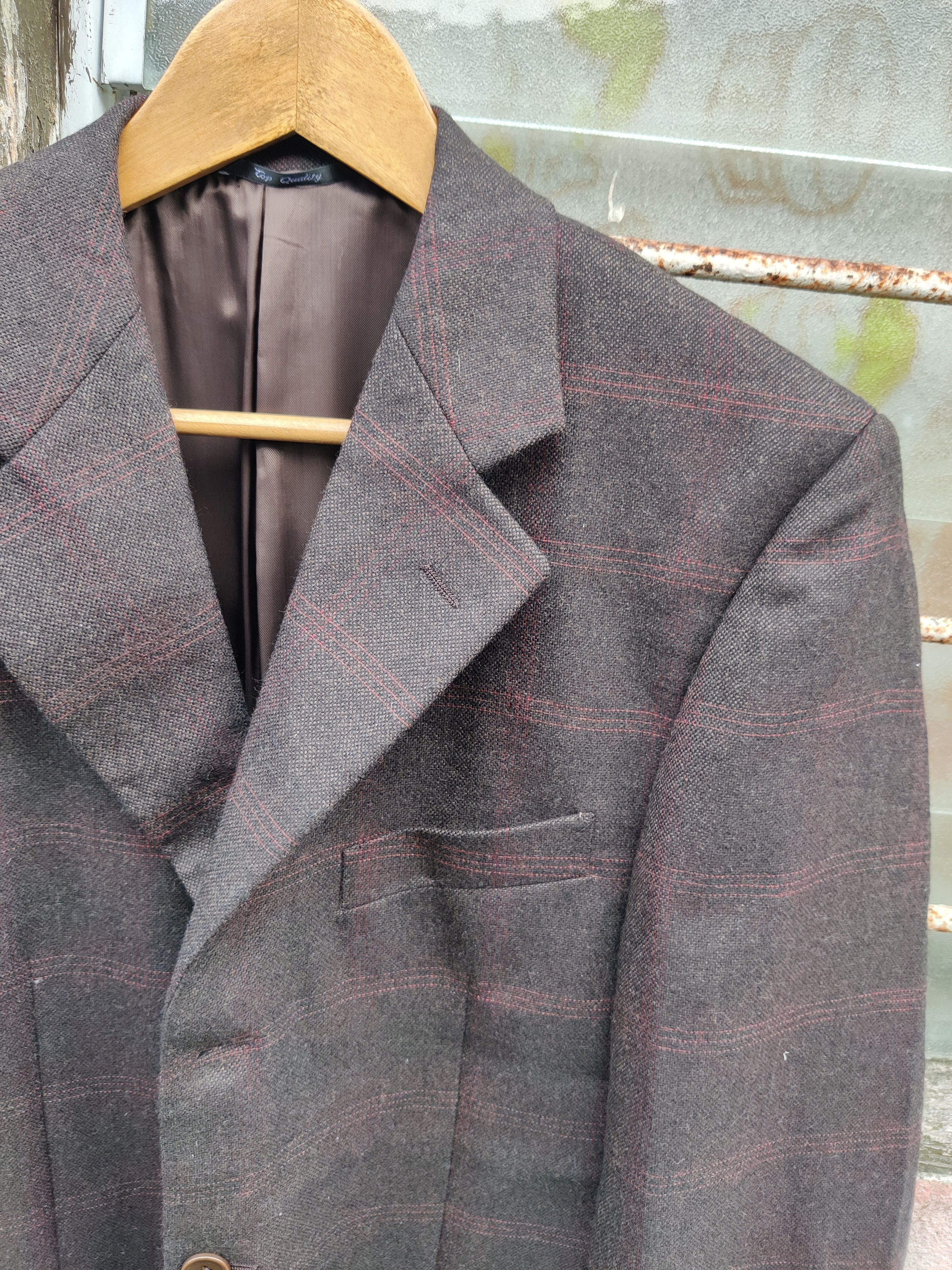 Longchamp Vintage Ormezzano Longchamp Virgin Wool Designer Coat Size 48R - 2 Thumbnail