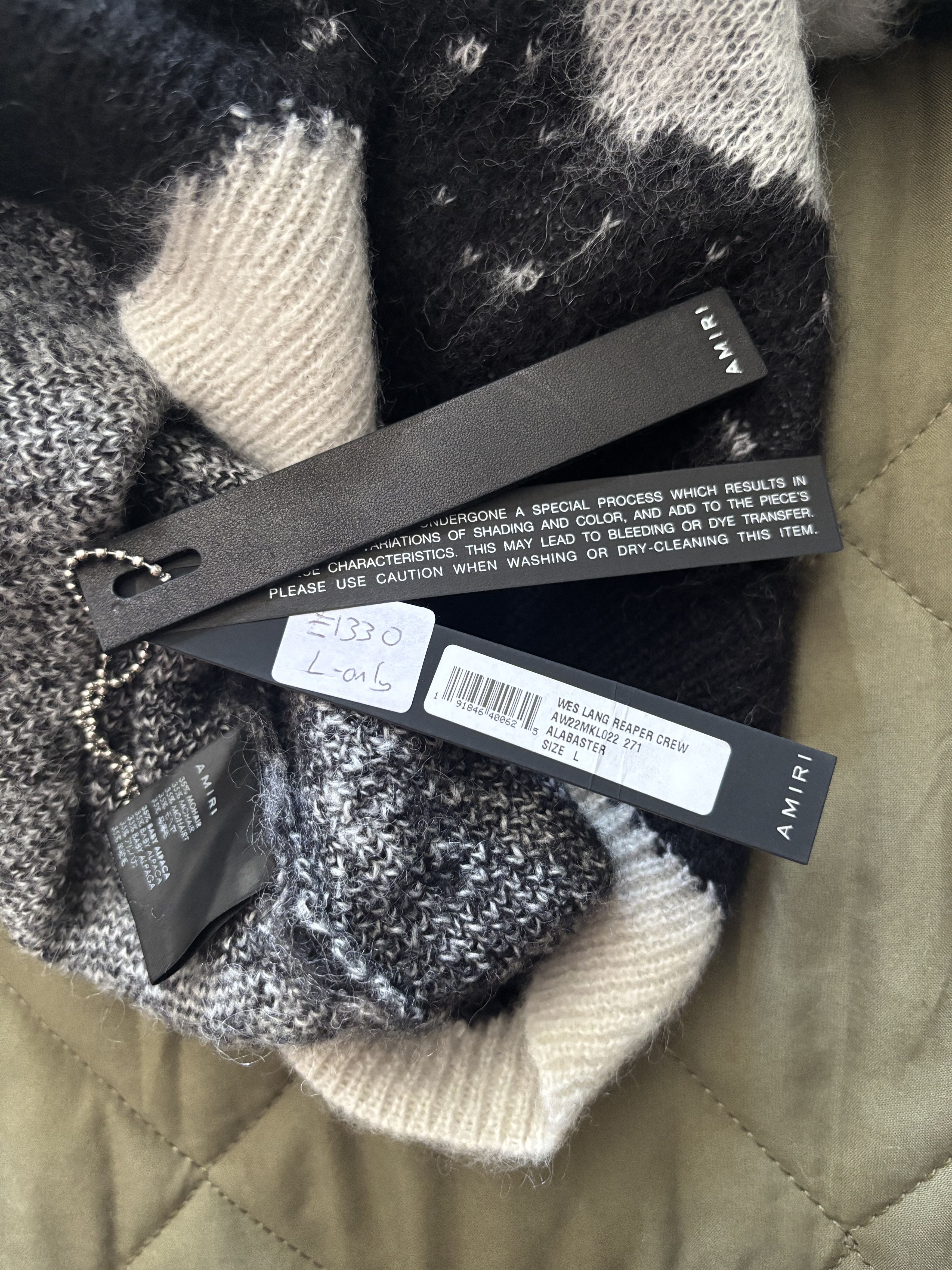 Amiri Amiri x Wes Lang Grey Reaper Mohair Sweater Size US L / EU 52-54 / 3 - 9 Thumbnail