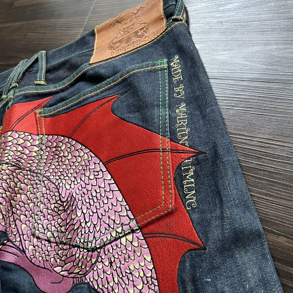 RMC Jeans 🔥 Archieves YOROPIKO MARTIN YATMING RMC DRAGON EMBROIDED Size US 38 / EU 54 - 4 Thumbnail