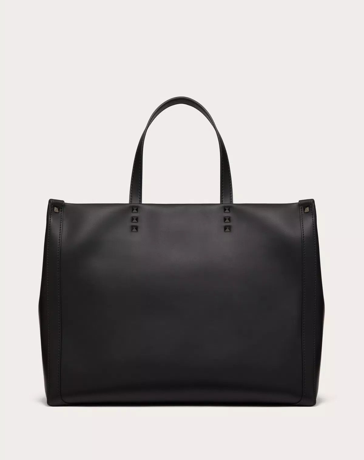 Valentino oc11z0725 Size: OS/ Vltn Leather Shopping Bag in Black Size ONE SIZE - 3 Thumbnail