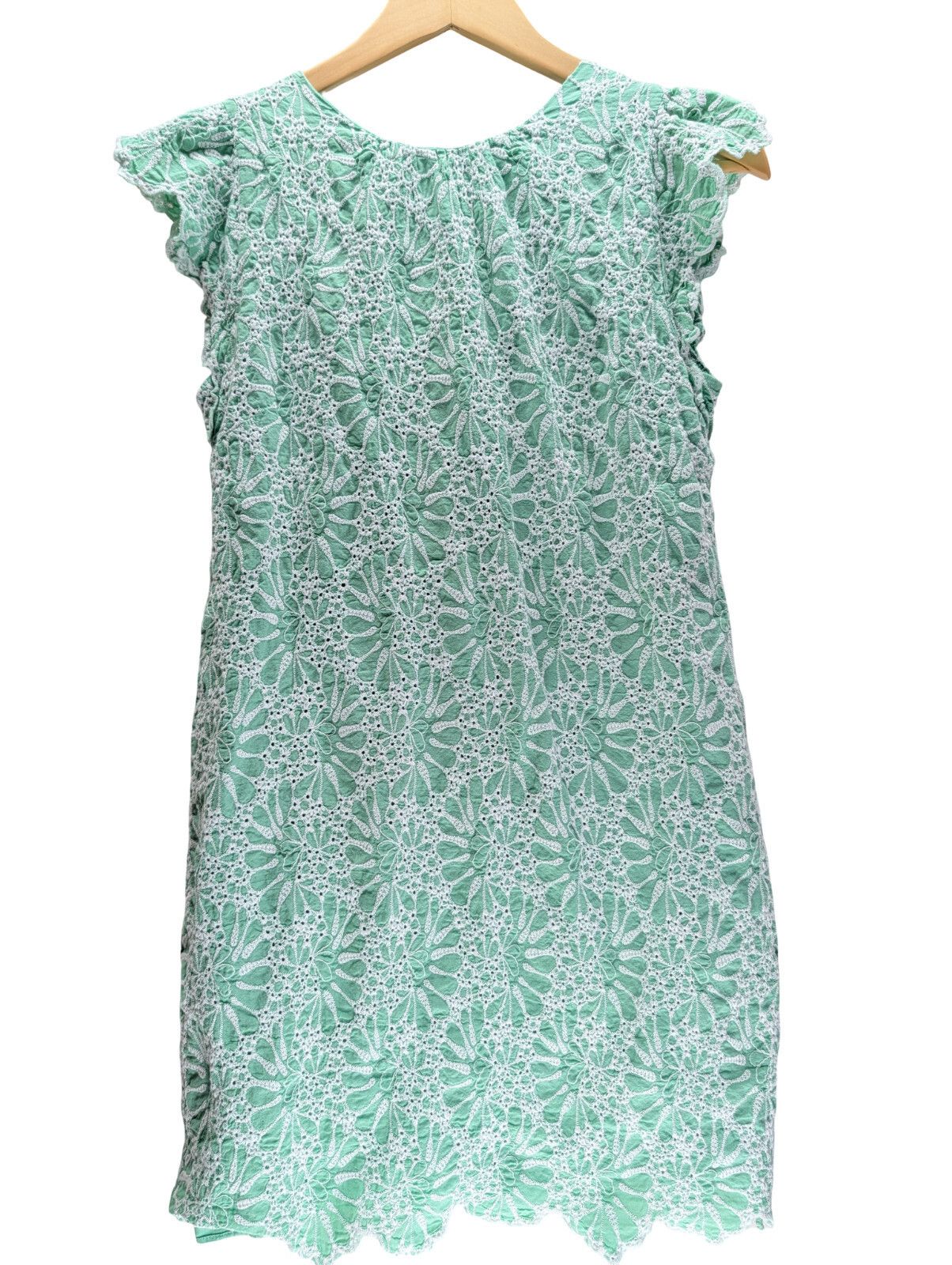 loft green lace dress Other Shift Size 8 Overlay Cap Sleeve Mint Midi dress