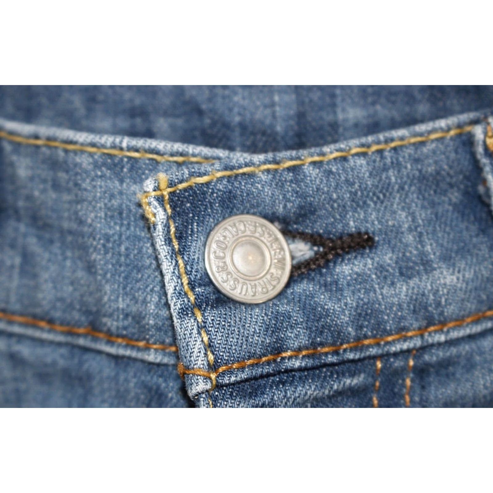 Levi's Levi's Jeans Mens 29 Blue Men 29x30 Straight Fit Stretch Medium Wash Size US 29 - 4 Thumbnail