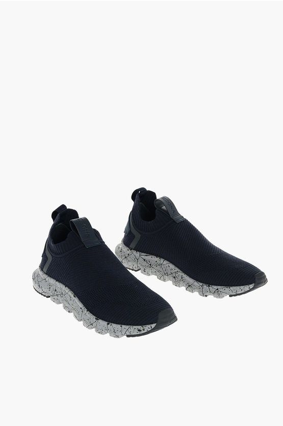 image of Ermenegildo Zegna Z Zegna Fabbric Slip On Sneakers in Blue, Men's (Size 9)