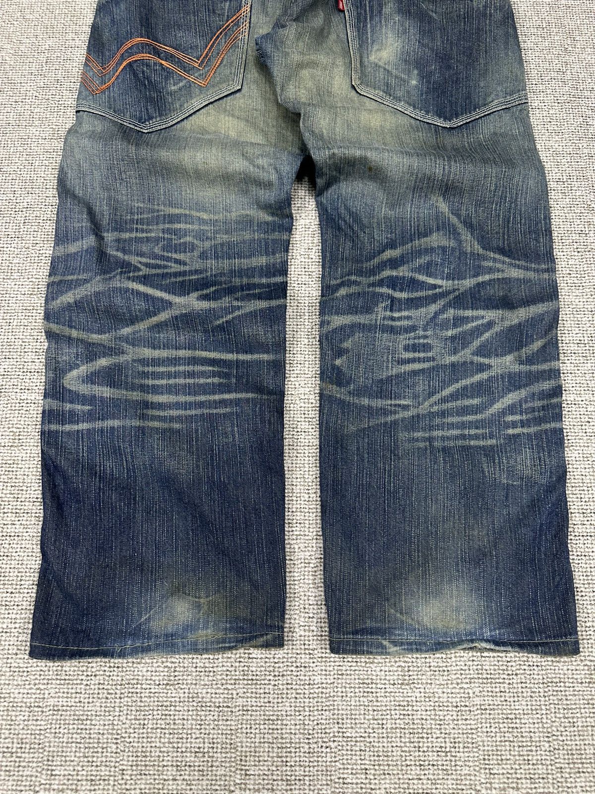 Edwin Vintage Edwin 465 XVS Distressed Denim Jeans - Baggy D740 Size US 32 / EU 48 - 5 Thumbnail