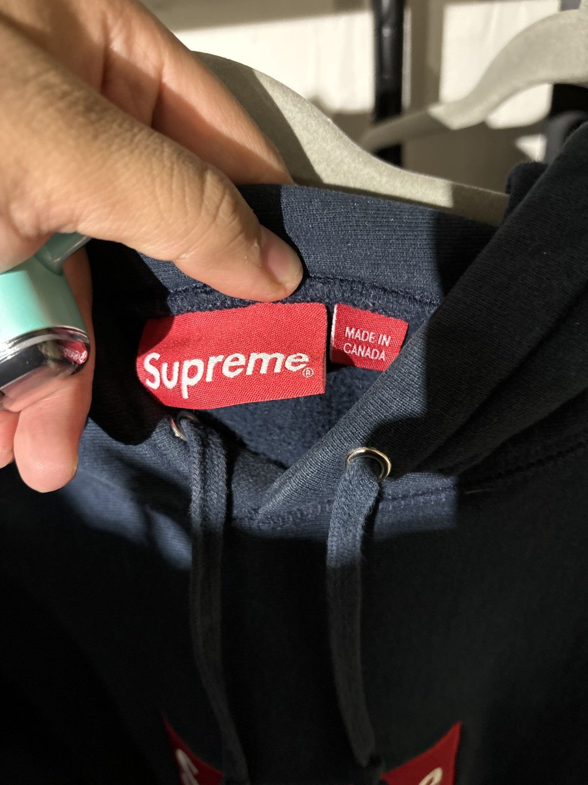 Supreme Supreme box logo hooded navy Size US L / EU 52-54 / 3 - 4 Thumbnail