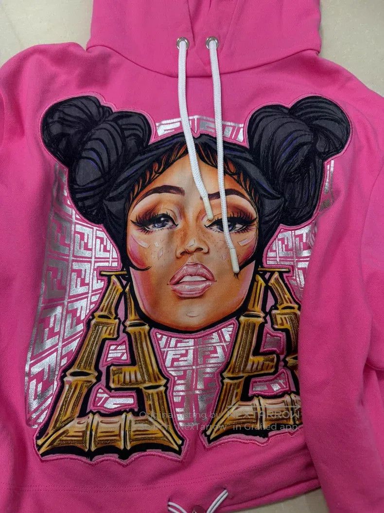 Fendi Fendi Pink Hoodie Sweatshirt - Letter Embroidery on Sleeve Size S / US 4 / IT 40 - 2 Thumbnail
