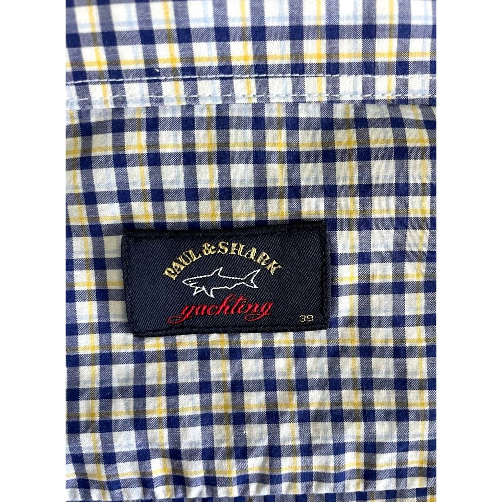 Paul & Shark Paul & Shark Button-Up Shirt Mens Blue Plaid Short Sleeve Size M Regular Collar-Down Yachting Casual, Business, Formal, Travel Size US M / EU 48-50 / 2 - 3 Thumbnail