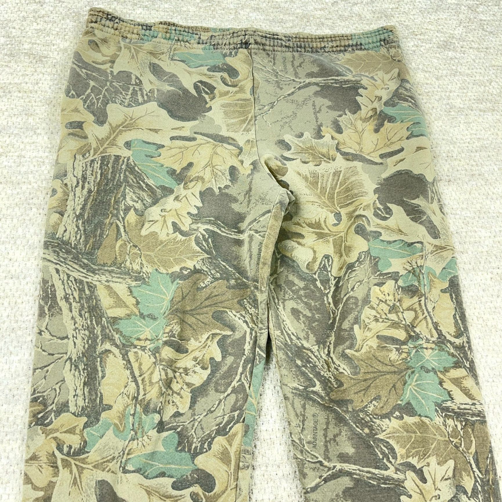 Jerzees VINTAGE Jerzees Camouflage Sweatpants Men's Small Jogger 29in Inseam Green 100% Cotton 90s Baggy, USA Mens Size US 29 - 6 Thumbnail