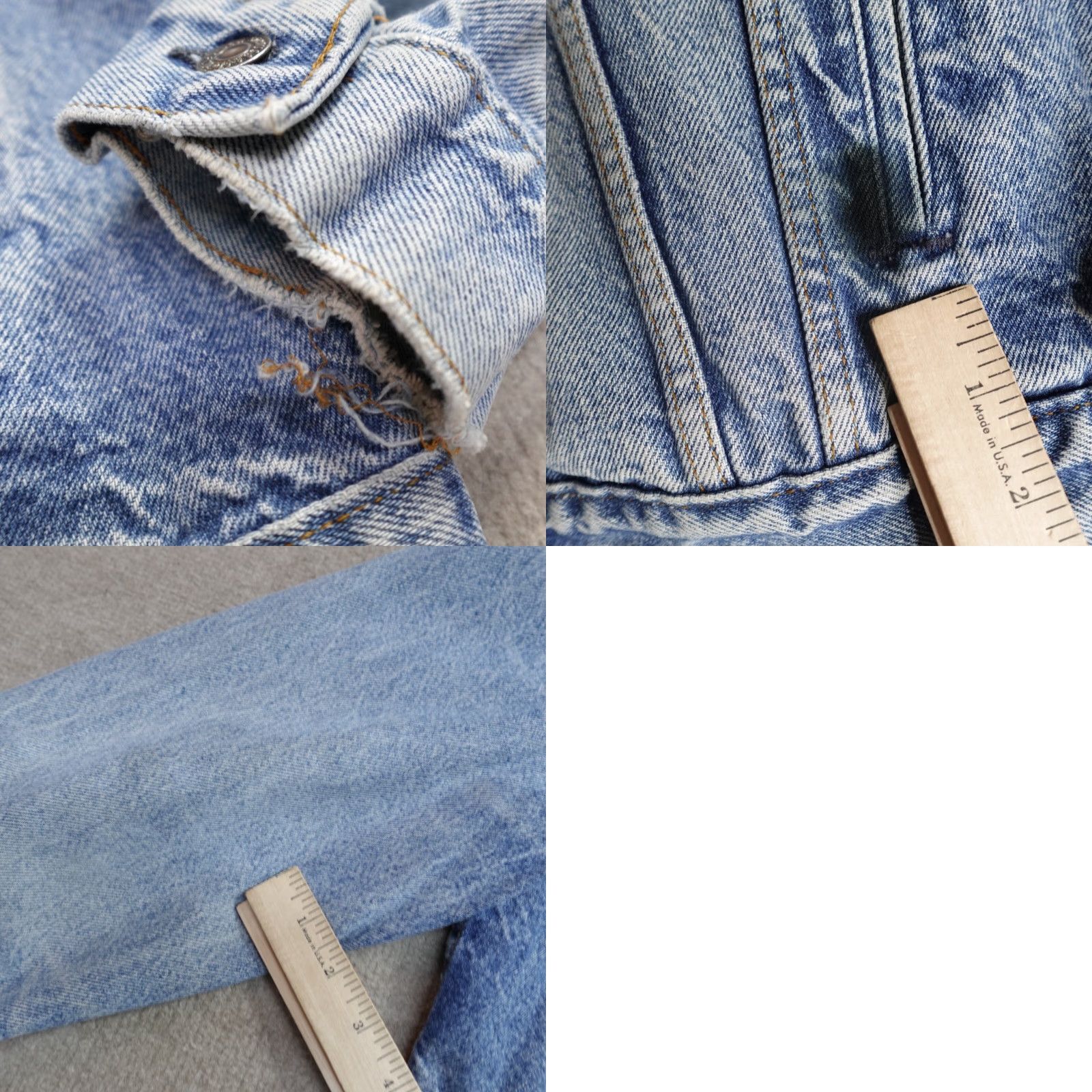Levi's VINTAGE Levi's Jacket Large Blue Denim Trucker Distressed 70505 Trucker Mens L Blue Size US L / EU 52-54 / 3 - 9 Thumbnail