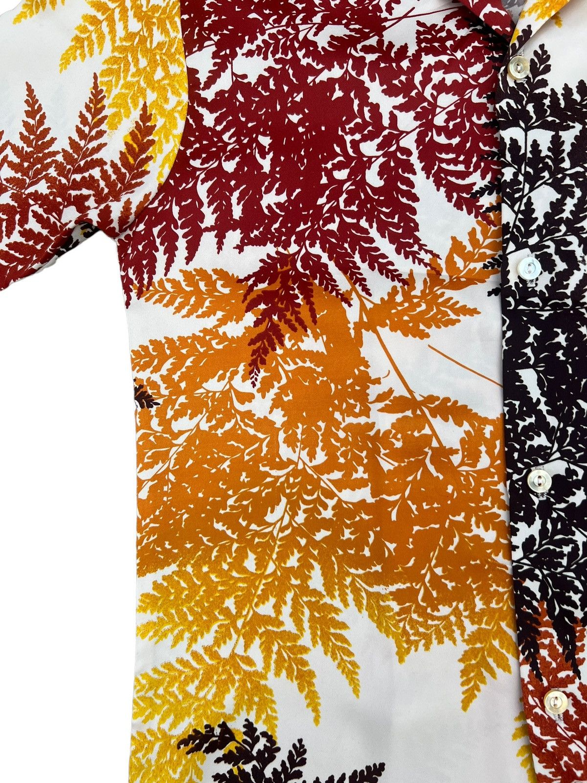 Vintage VTG 70s PAMORE Multi Colour Leaves Polyester Hawaiian Shirt Size US S / EU 44-46 / 1 - 12 Thumbnail