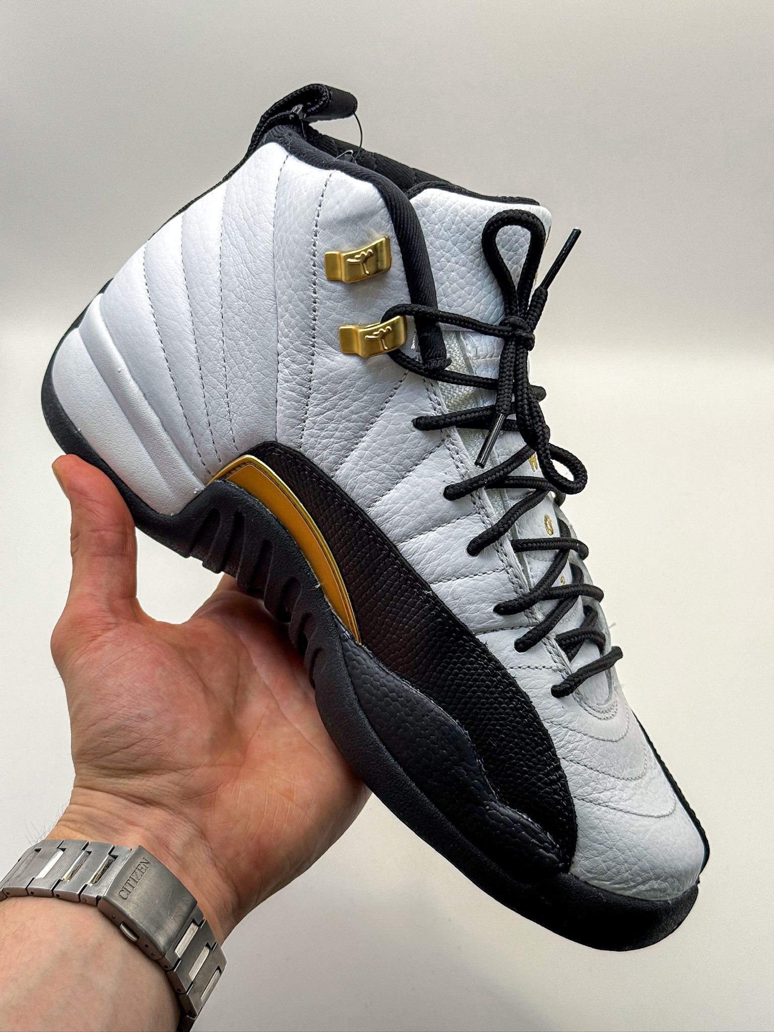 Nike Air Jordan 12 Retro GS "Royalty Taxi" 2021 White Black Size US 7 / EU 40 - 12 Thumbnail