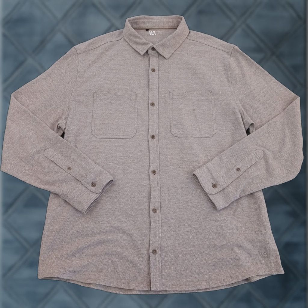 Vintage **WA Mens Shirt Collared Button-Up Long Sleeve Beige XL Knit Pockets** User: **WA Mens Collared Button-Up Long Sleeve Shirt Beige XL Knit Pockets** Size US XL / EU 56 / 4 - 1 Thumbnail