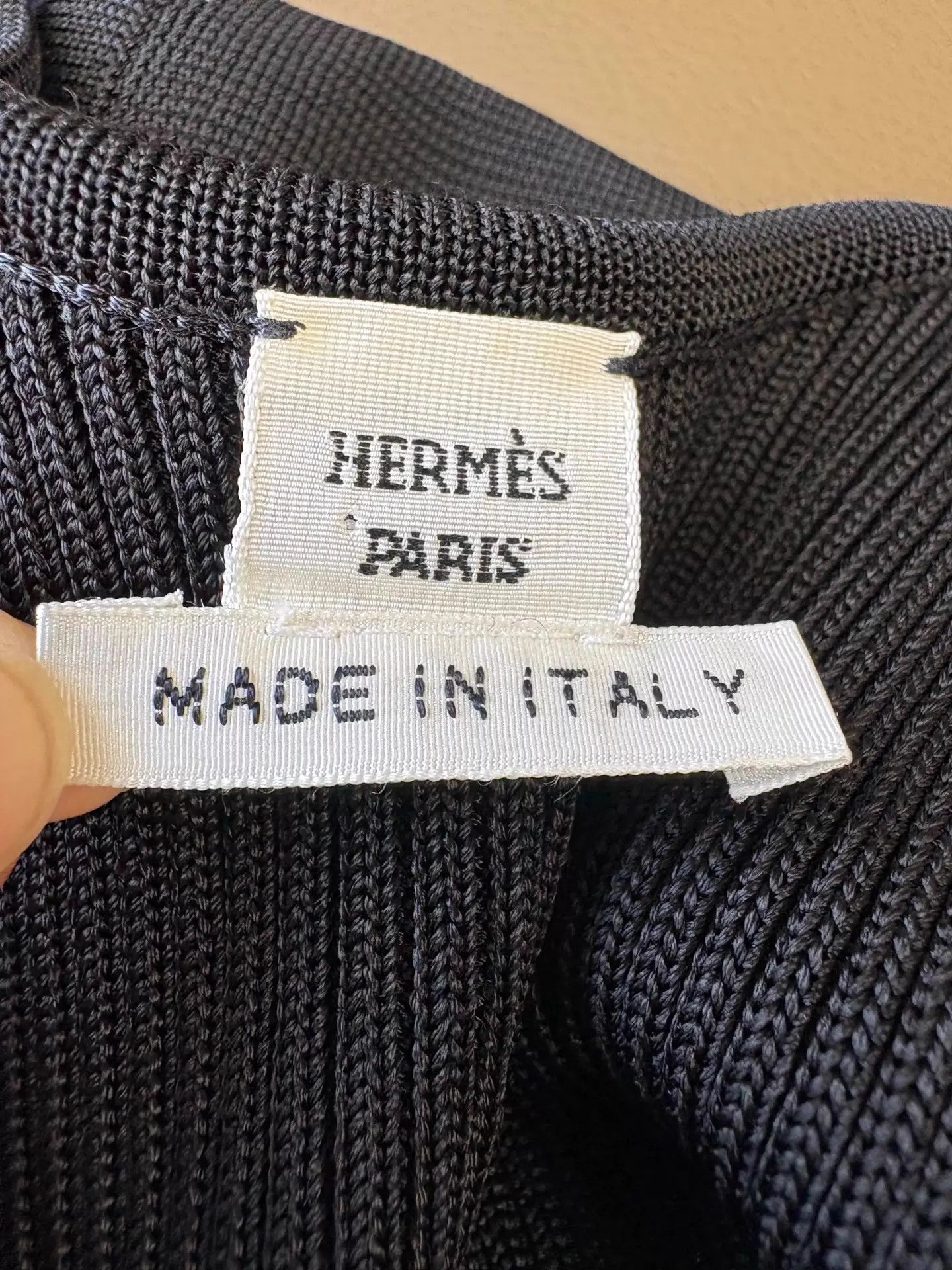 Hermes Hermes Blue-Black U-Neck 100% Cashmere Knit Dress FR36 Size XS / US 0-2 / IT 36-38 - 5 Thumbnail
