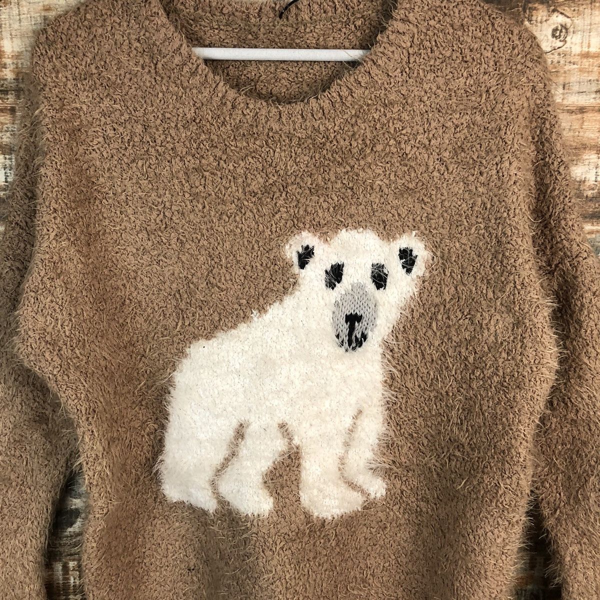 Homespun Knitwear × Japanese Brand Japanese Brand bear Brown Knitwear #A1766 Size L / US 10 / IT 46 - 5 Thumbnail