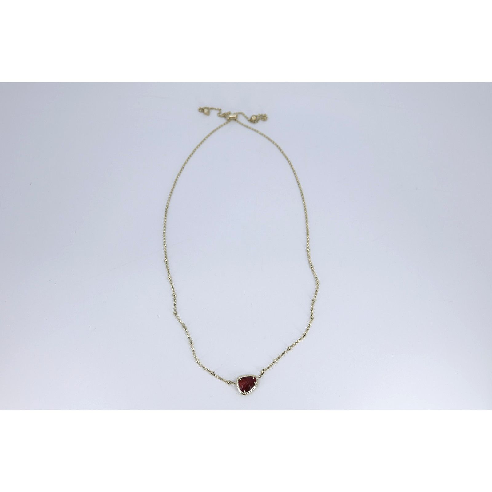 Kendra Scott KENDRA SCOTT Adjustable Necklace Gold Tone Red Stone Pendant Size ONE SIZE - 4 Thumbnail