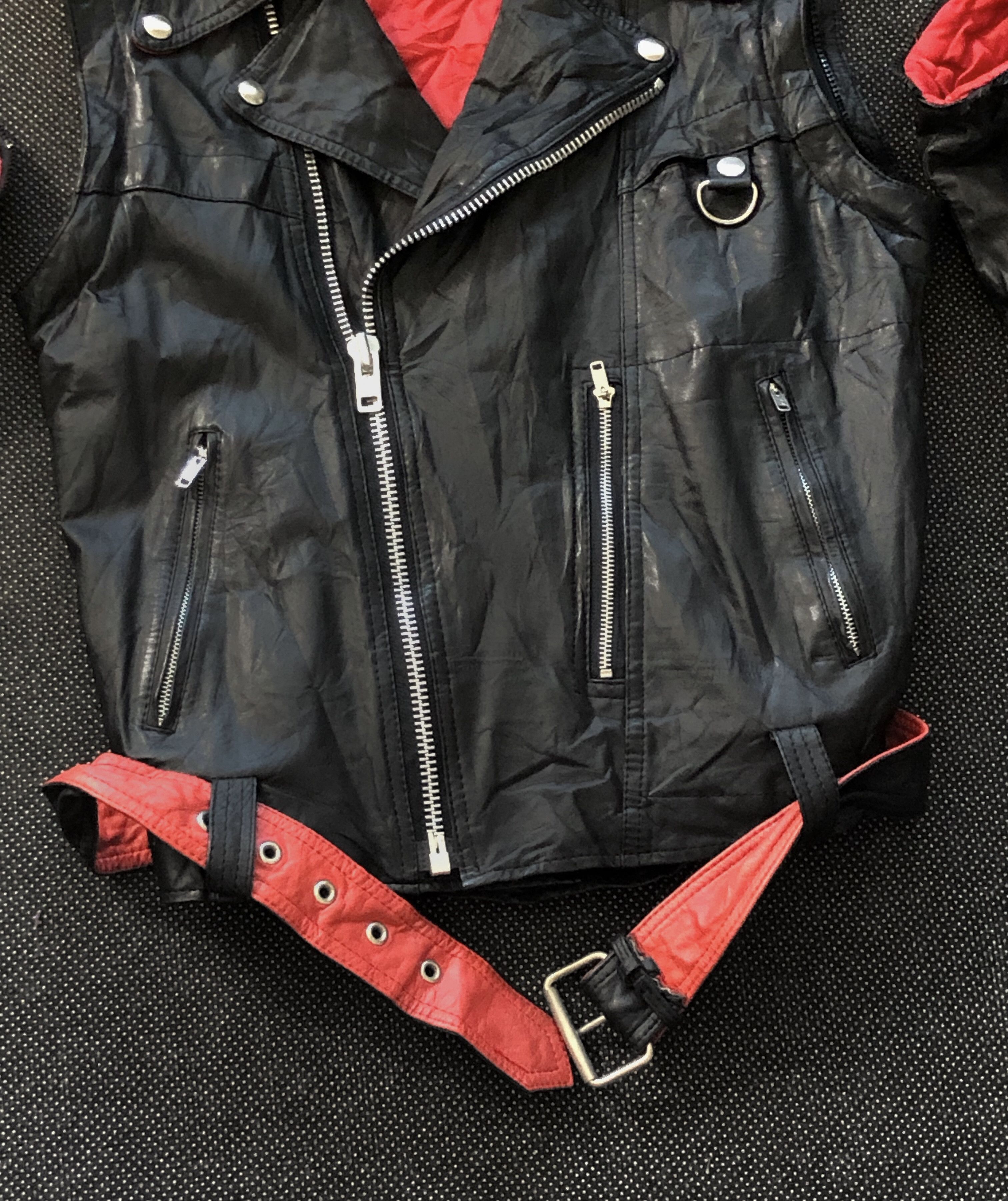 Japanese Brand SICK🔥80’S JAPAN COWHIDE DOUBLE COLLAR BONDAGE JACKET Size US S / EU 44-46 / 1 - 9 Thumbnail