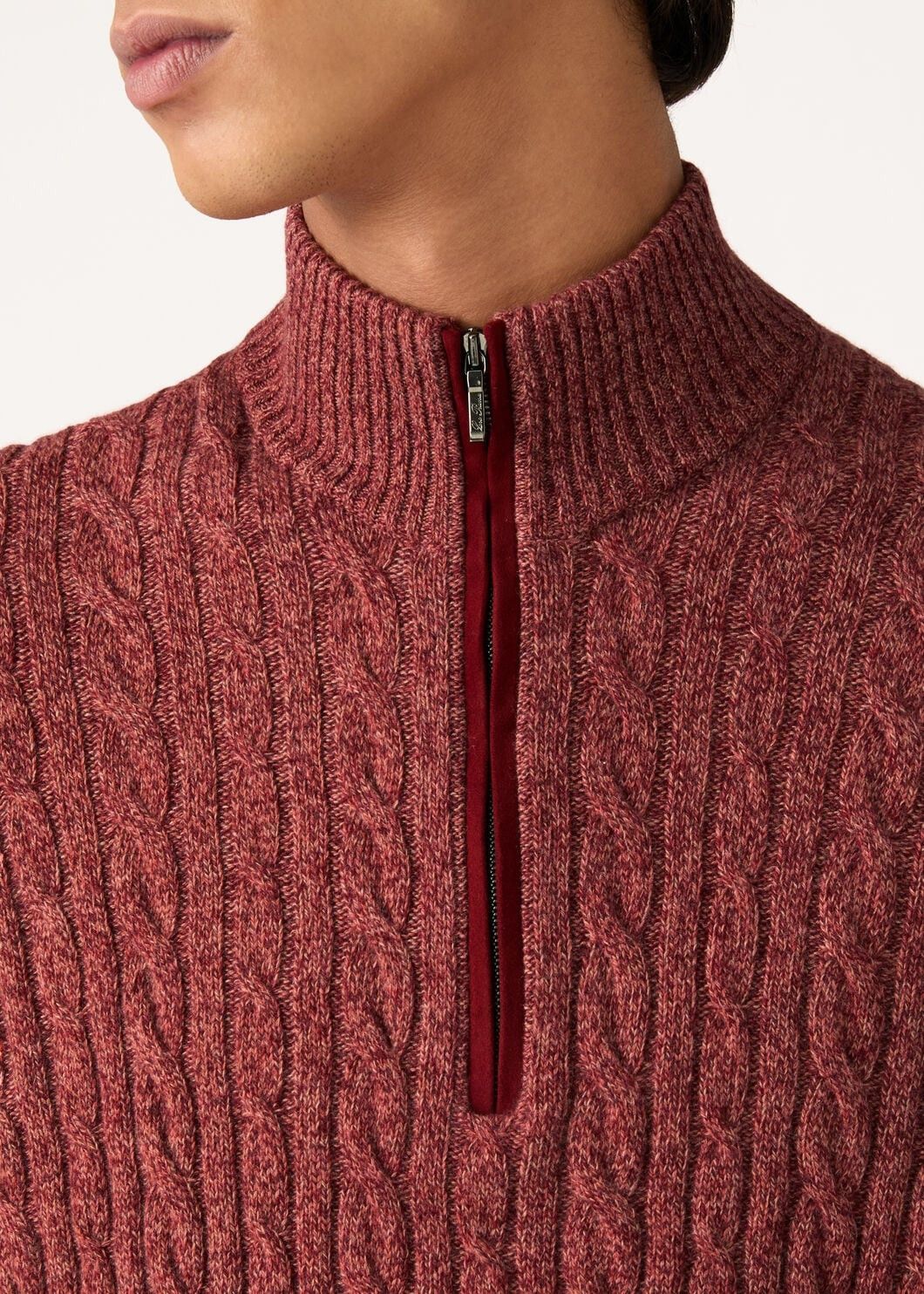 Loro Piana o1w1db10725 FAD7358 Treccia Sweater in Burgundy Size US S / EU 44-46 / 1 - 3 Thumbnail
