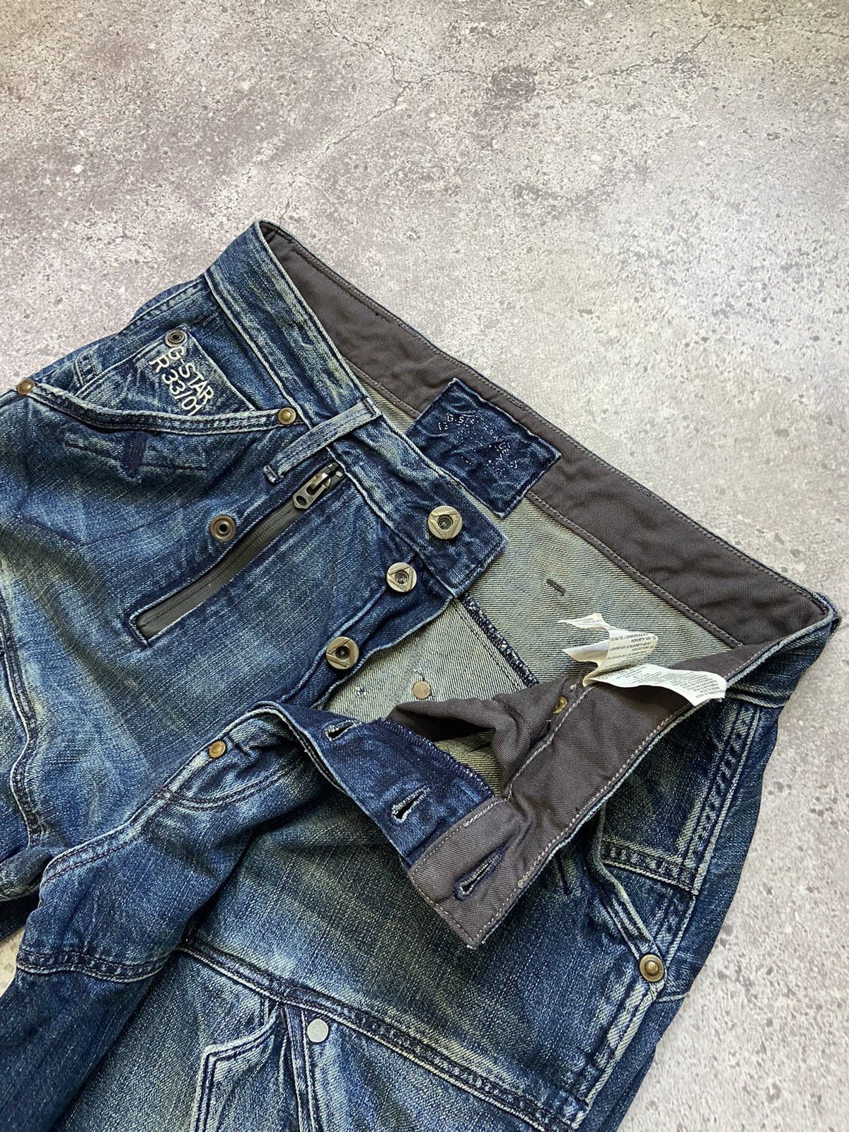 G-Star G-Star Raw 3D Double Knee Jeans Wide Legs Hype Denim Size US 33 - 4 Thumbnail