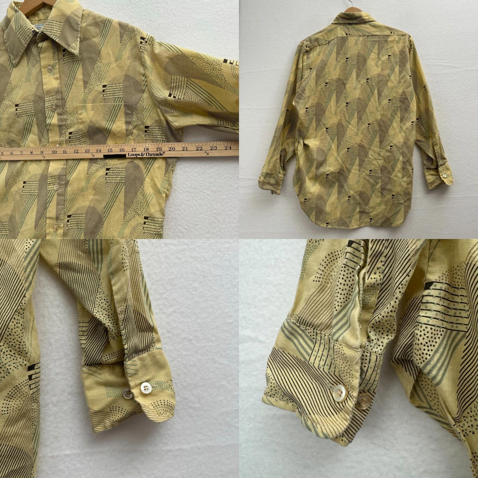 Vintage VINTAGE 70s K Mart Western Shirt M Yellow Geometric Button Up Mens Size US M / EU 48-50 / 2 - 8 Thumbnail