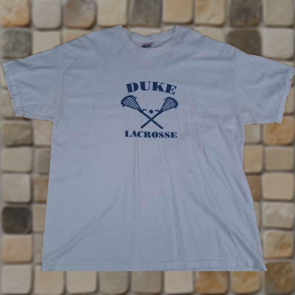 Hanes VINTAGE Hanes Mens XL White Duke Lacross Cotton Heavyweight size Size US XL / EU 56 / 4 - 1 Thumbnail
