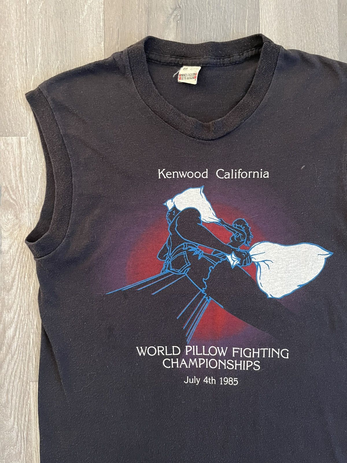 Other 1985 World Pillow Fighting Championships Sleeveless Tee Size US S / EU 44-46 / 1 - 3 Thumbnail