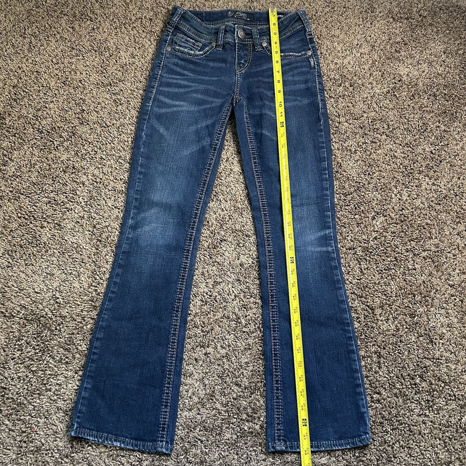 Silver Jeans Co. Silver Jeans Women W26xL33 AIKO Mid Boot Bootcut Stretch Fit Size 26" / US 2 / IT 38 - 13 Thumbnail