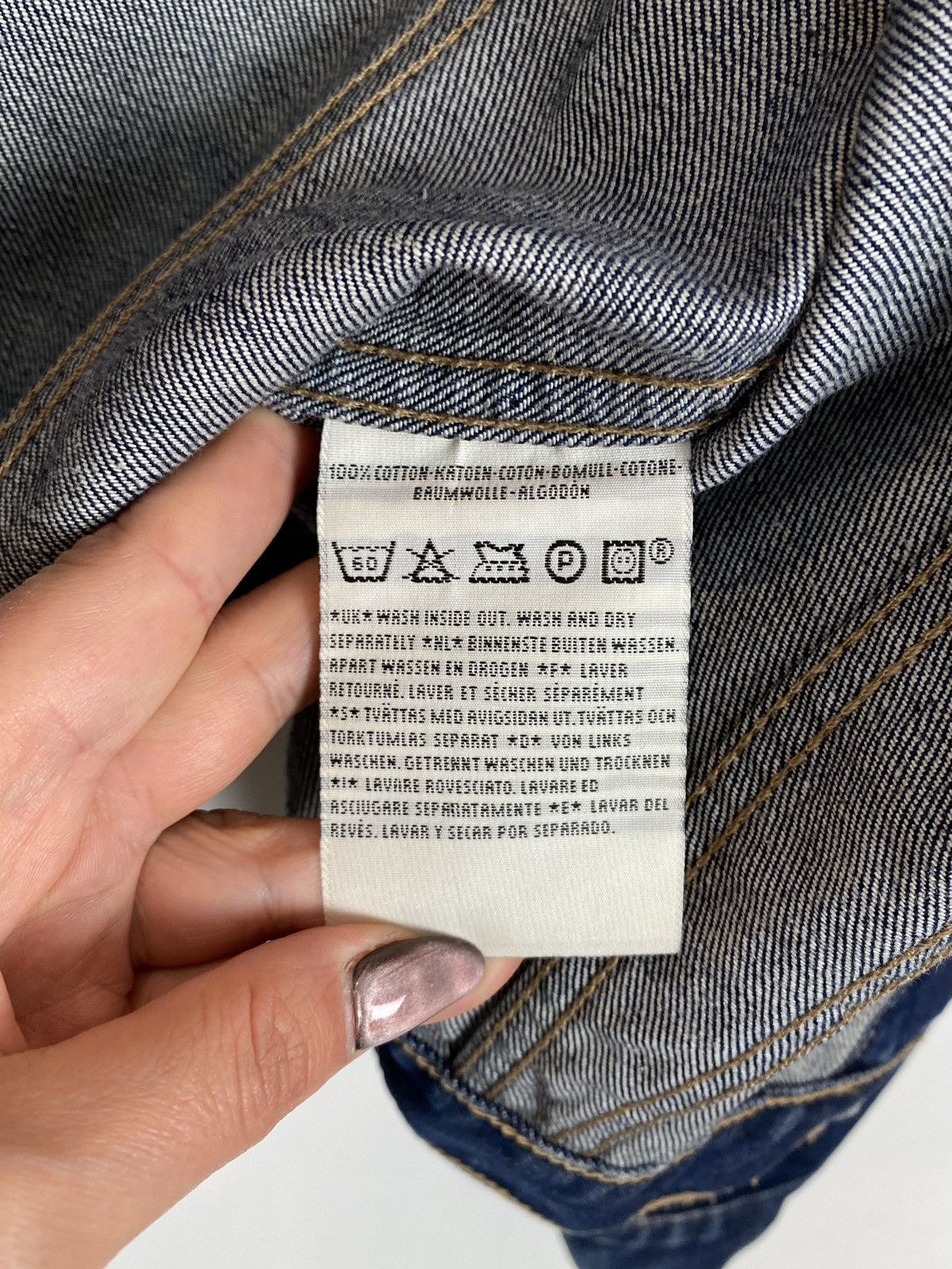 Levi's Vintage Levi’s Navy Blue Denim Jacket Buttons 90’s USA Size L / US 10 / IT 46 - 9 Thumbnail