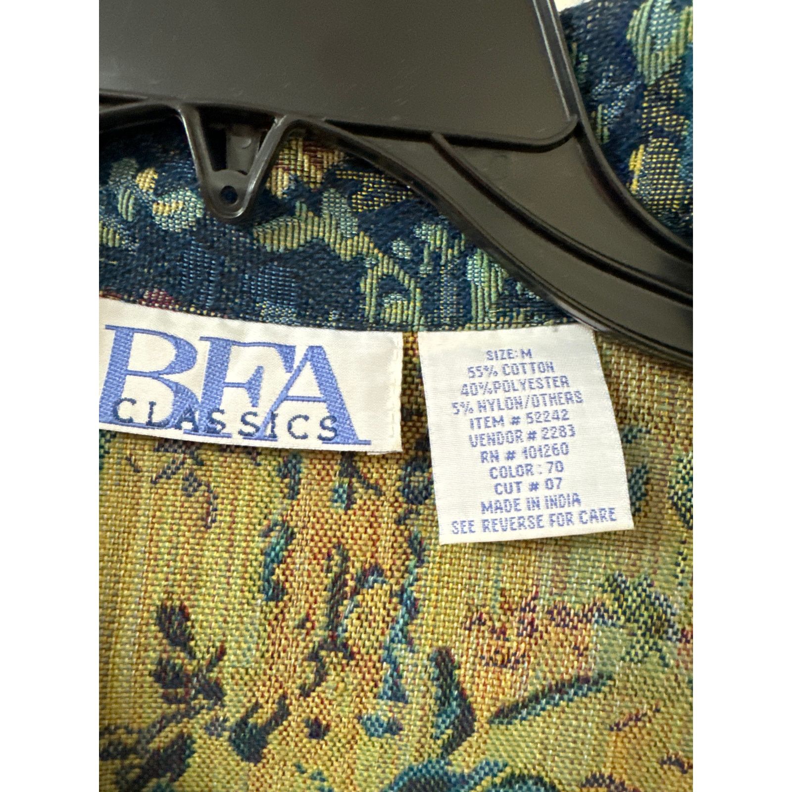 Other BFA Classics Medium Tapestry Blue Floral Button Up Jacket Size M / US 6-8 / IT 42-44 - 4 Thumbnail