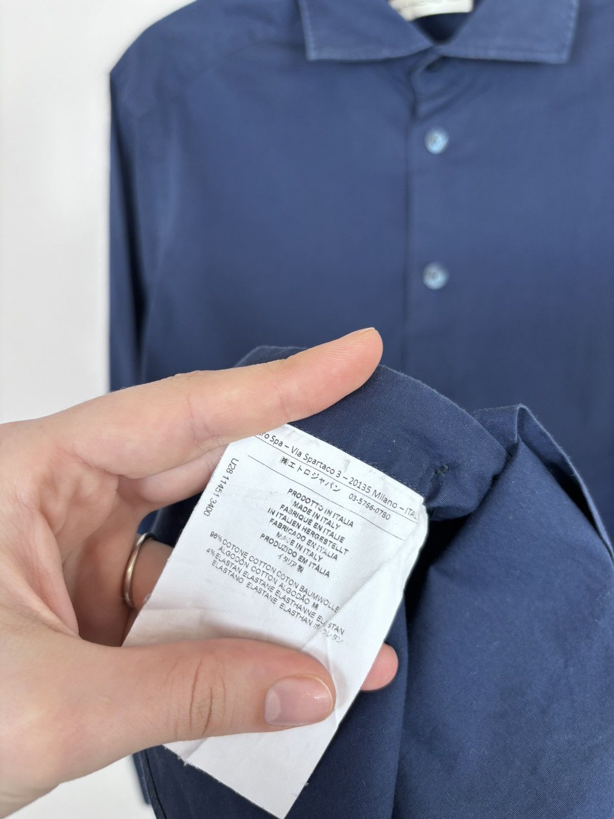 Etro Etro Milano Men’s Blue Long Sleeve Button Up Shirt Size US M / EU 48-50 / 2 - 10 Thumbnail