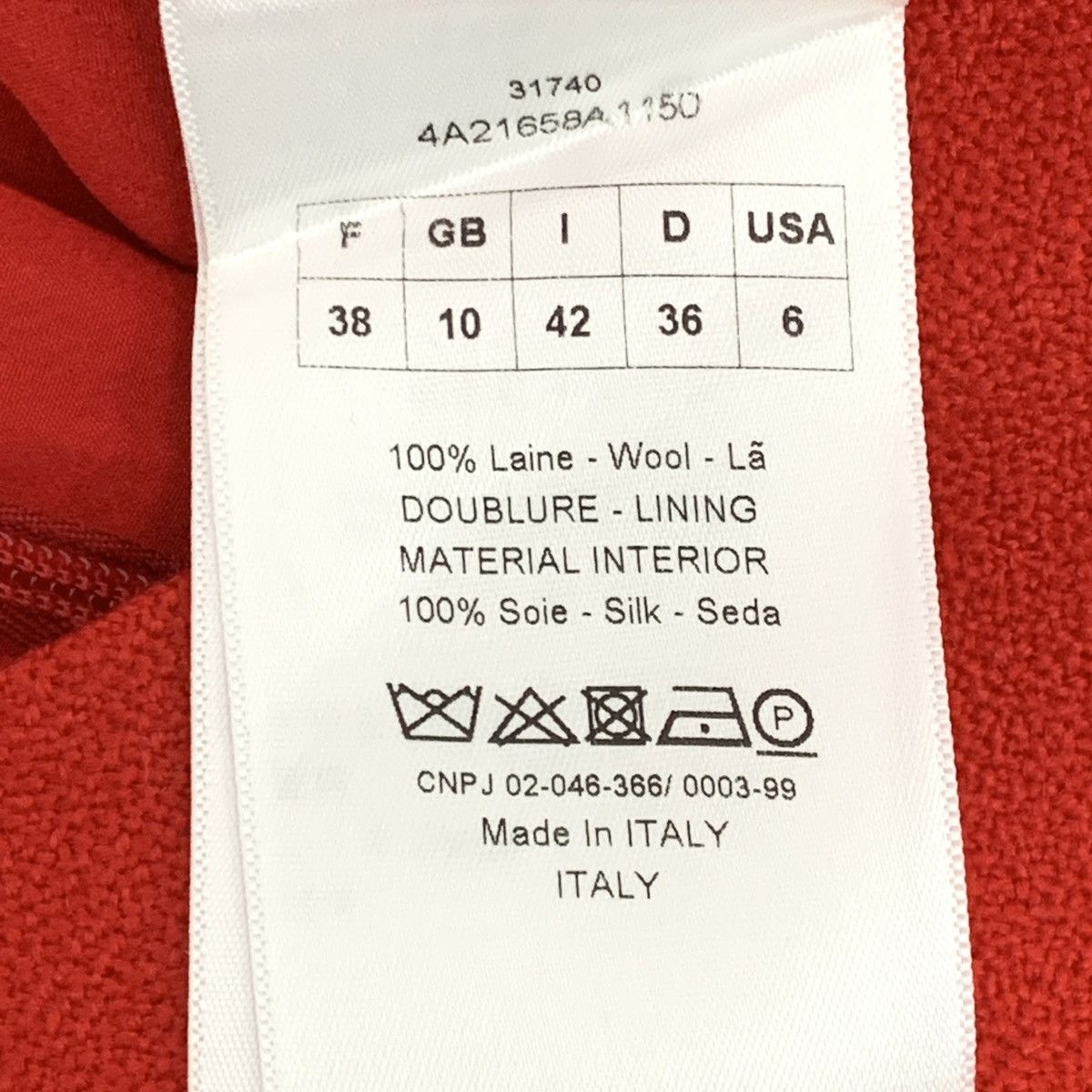 Dior Dior Red Wool Crew Neck Short Sleeve Dress K26WX Size M / US 6-8 / IT 42-44 - 6 Thumbnail