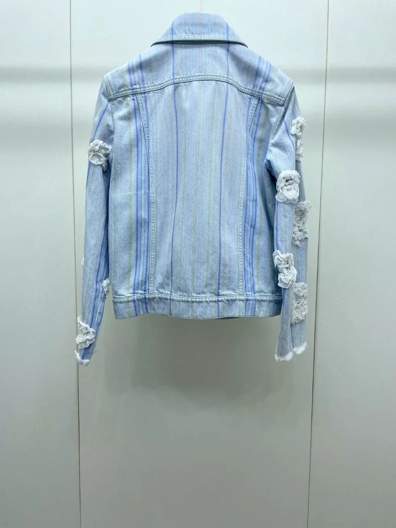 Chanel Chanel Hollow-out camellia denim jacket 2504-Nextarrow Size XS / US 0-2 / IT 36-38 - 2 Thumbnail
