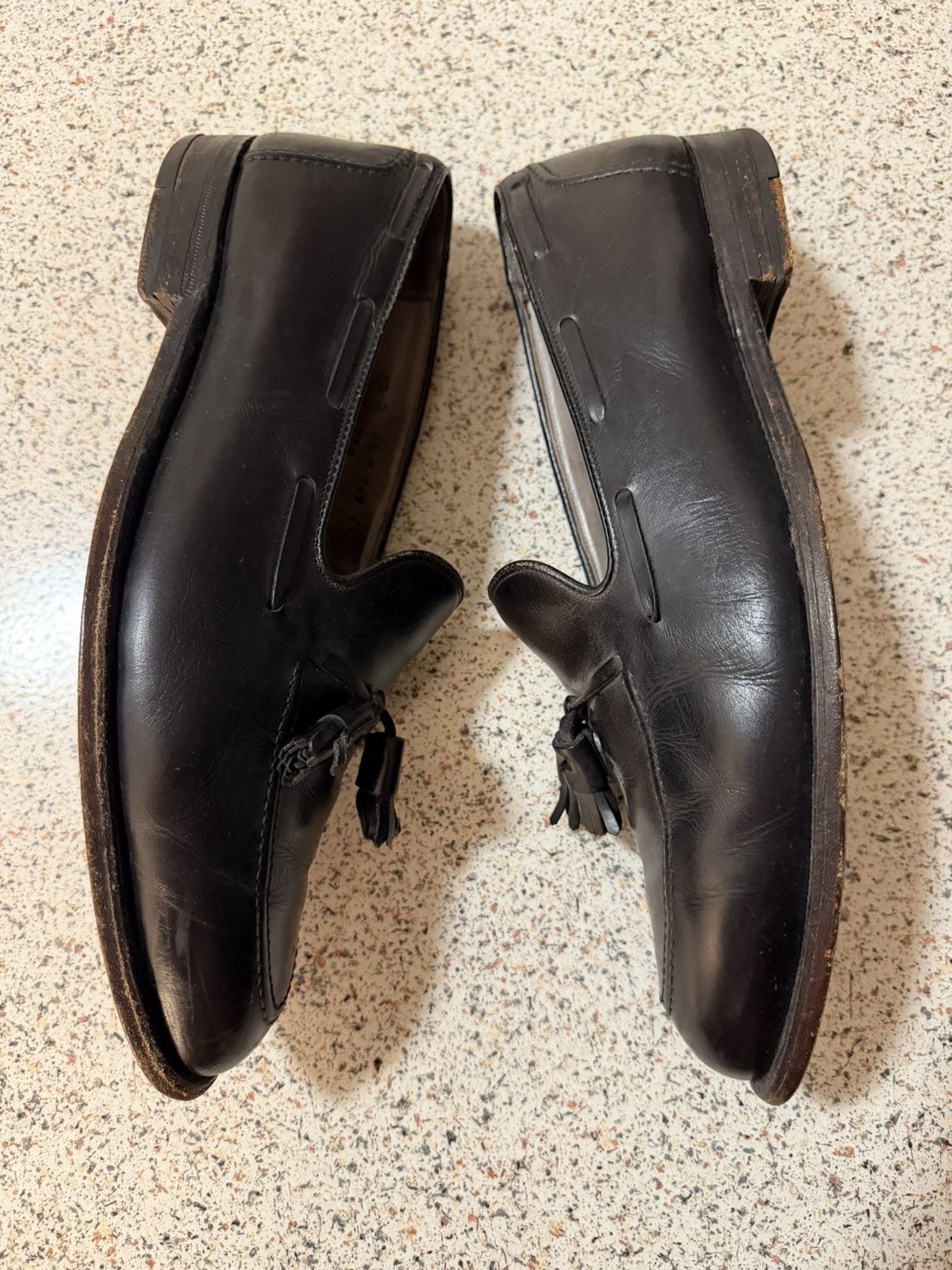 Alden Black Calfskin Tassel Loafers Size US 12 / EU 45 - 2 Thumbnail