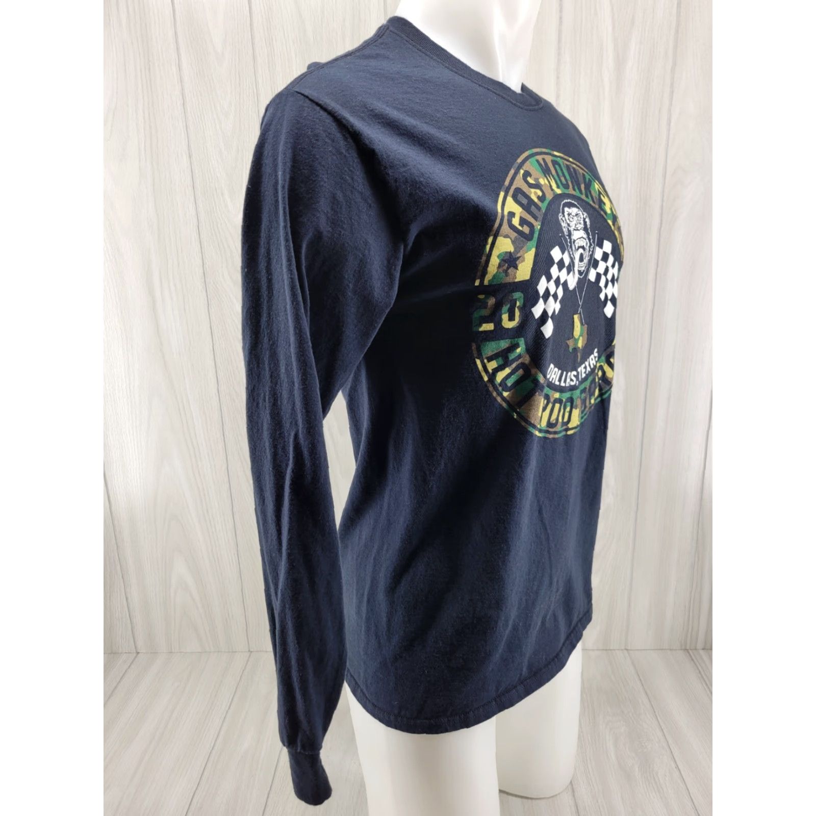 GAS Gas Monkey Garage Black Camo Logo Long Sleeve Shirt M Adult Mens Size US M / EU 48-50 / 2 - 4 Thumbnail
