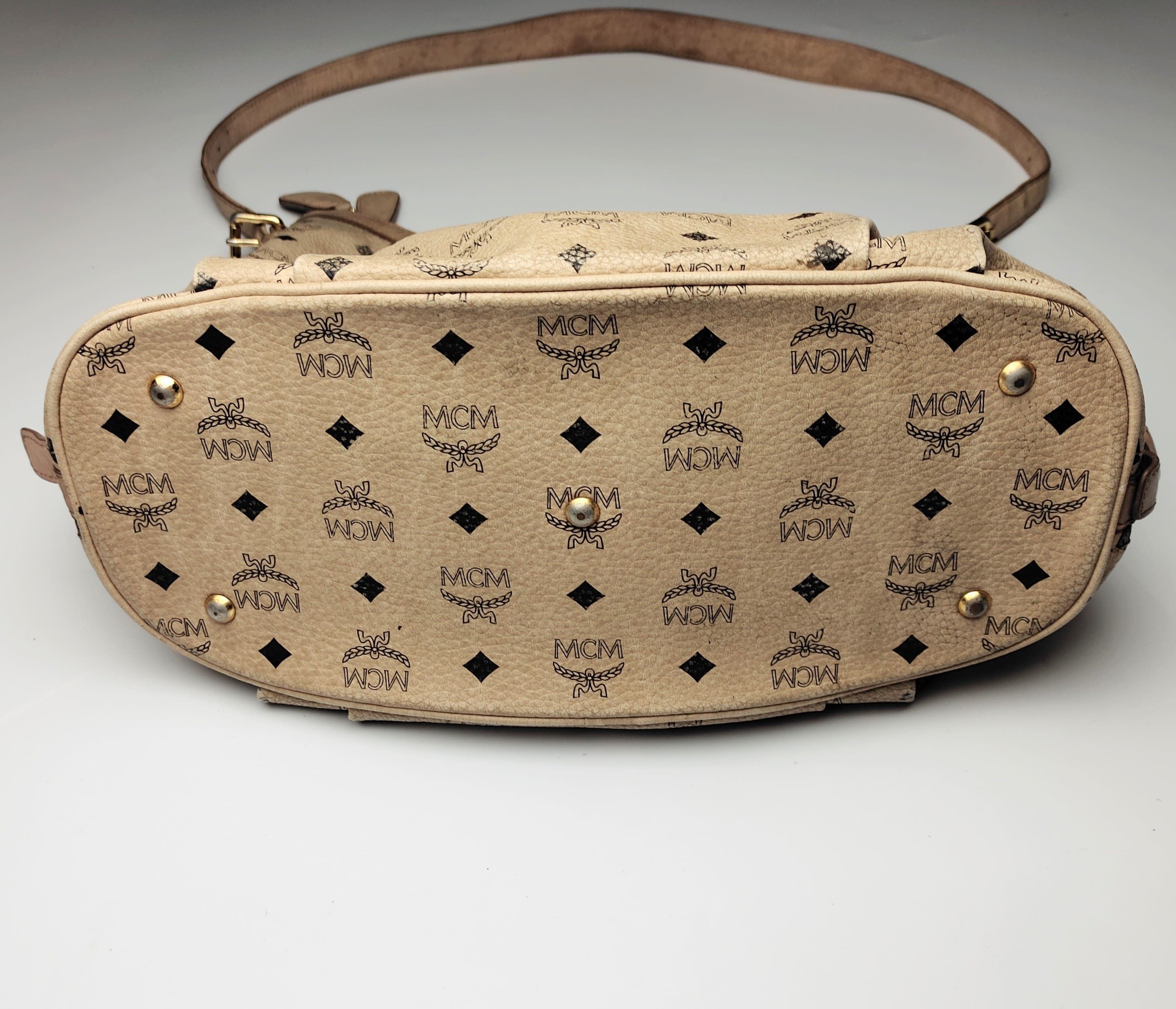 MCM Mcm White Visetos Hobo Shoulder Bag Large Size ONE SIZE - 5 Thumbnail