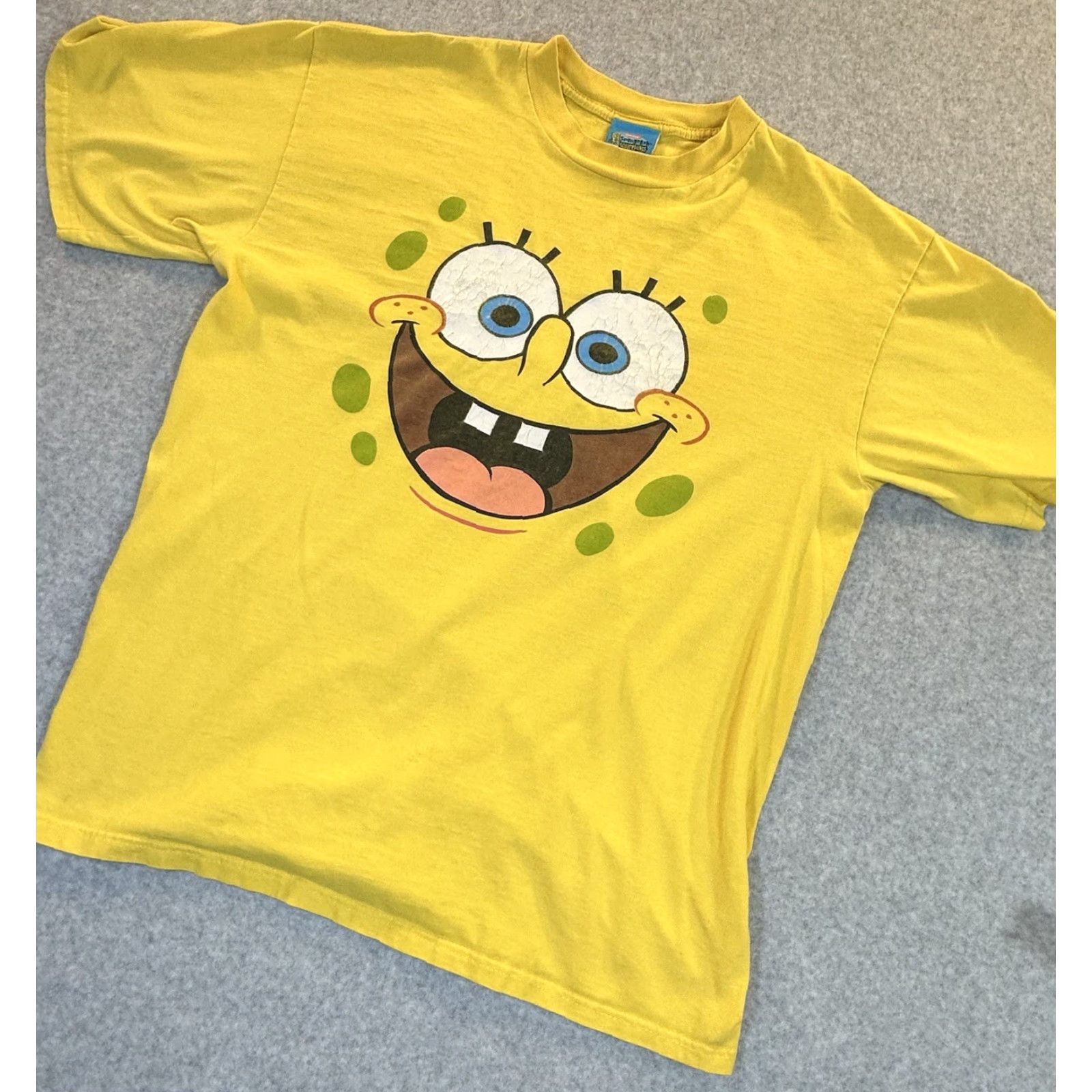 Vintage VINTAGE Spongebob Y2K Tee Yellow Graphic Two Sided I'm Ready Men's L Shirt Size US L / EU 52-54 / 3 - 2 Thumbnail