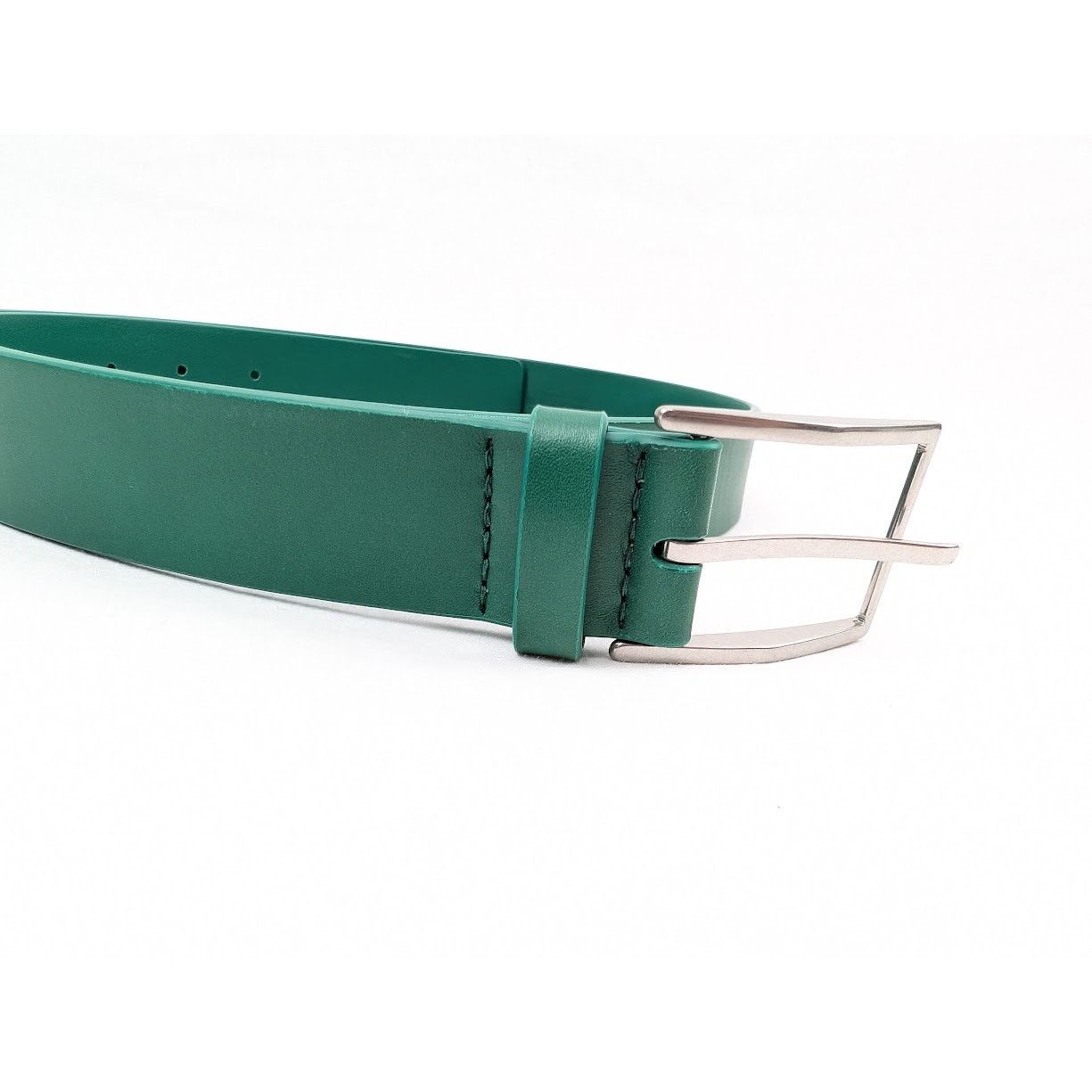 Bottega Veneta o1rshd1 Size: 95/ French Calf Nappa Belt Racing Green/Silver Size 36 - 5 Thumbnail