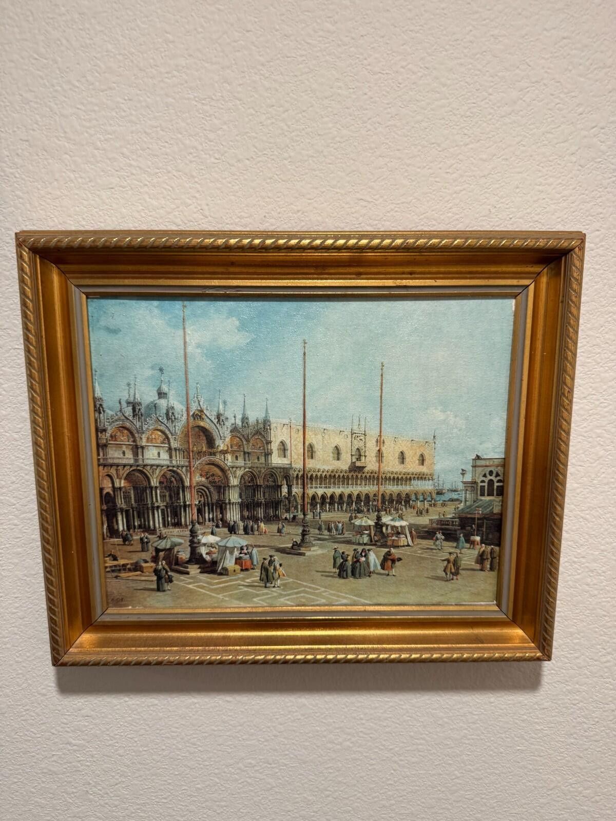 Other Vintage Framed Canaletto Reproduction Print Piazza San Marco Size ONE SIZE - 6 Thumbnail