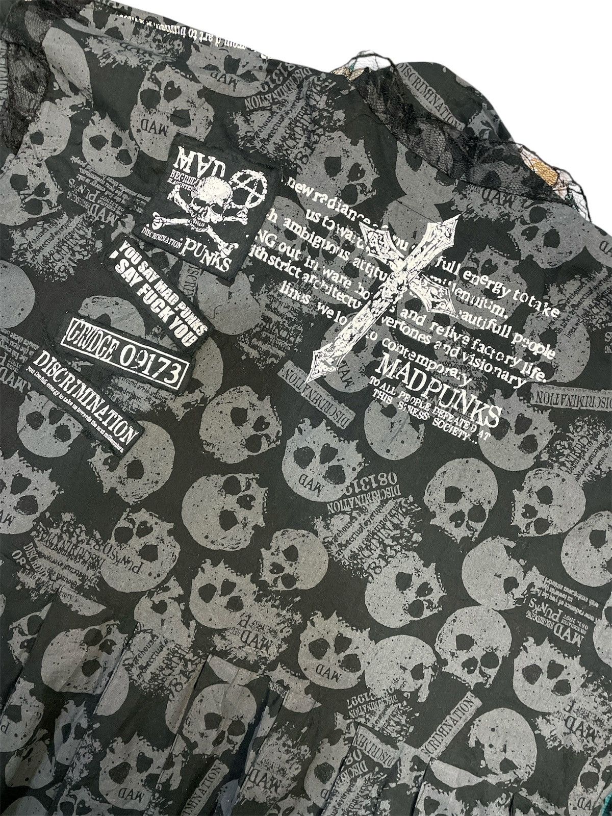 Seditionaries Mad Punks Skull Print Yukata Kimono Size US L / EU 52-54 / 3 - 7 Thumbnail