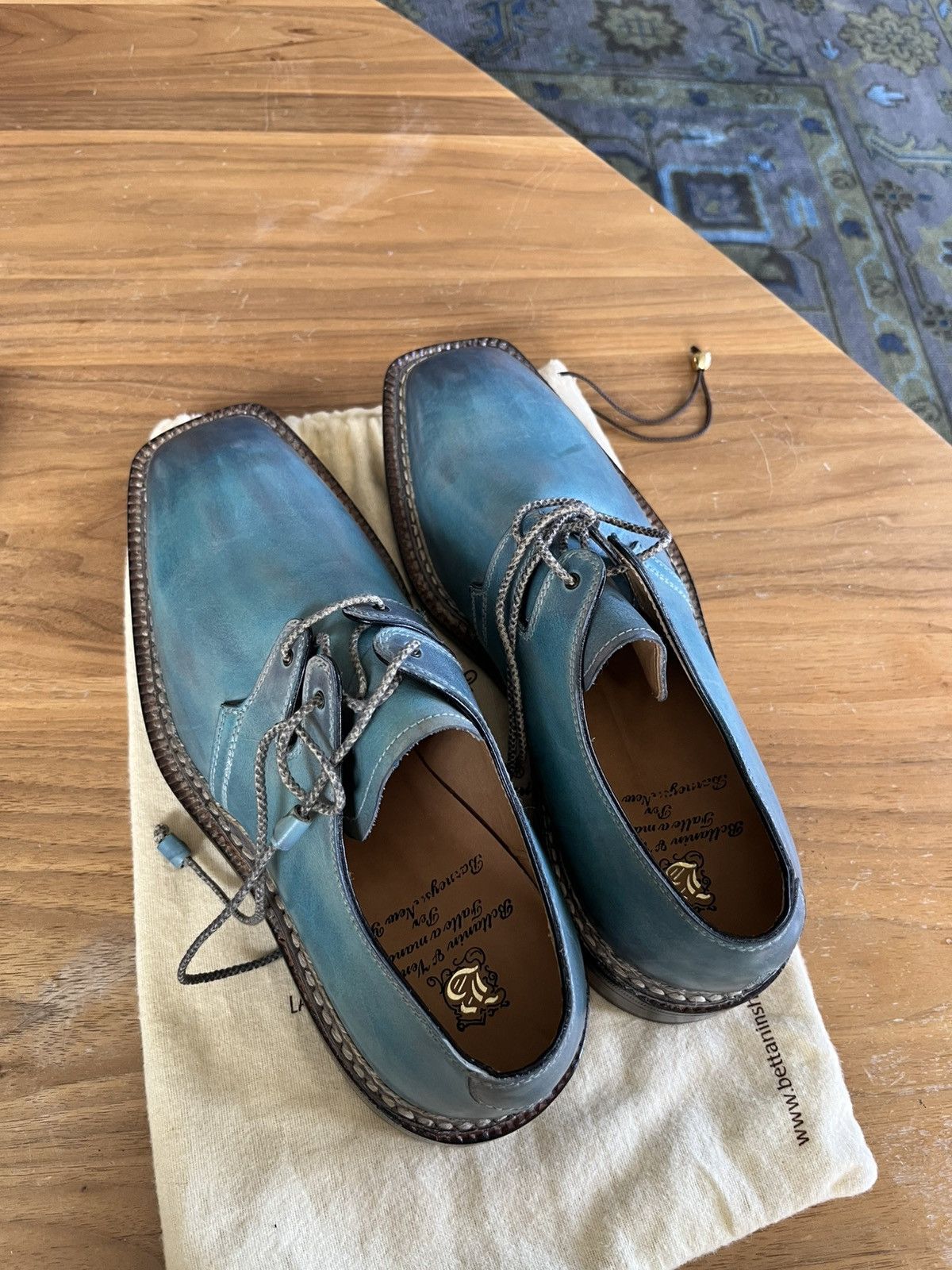 Bettanin & Venturi Bettanin & Venturi derbies blue-green brand new Size US 9 / EU 42 - 4 Thumbnail