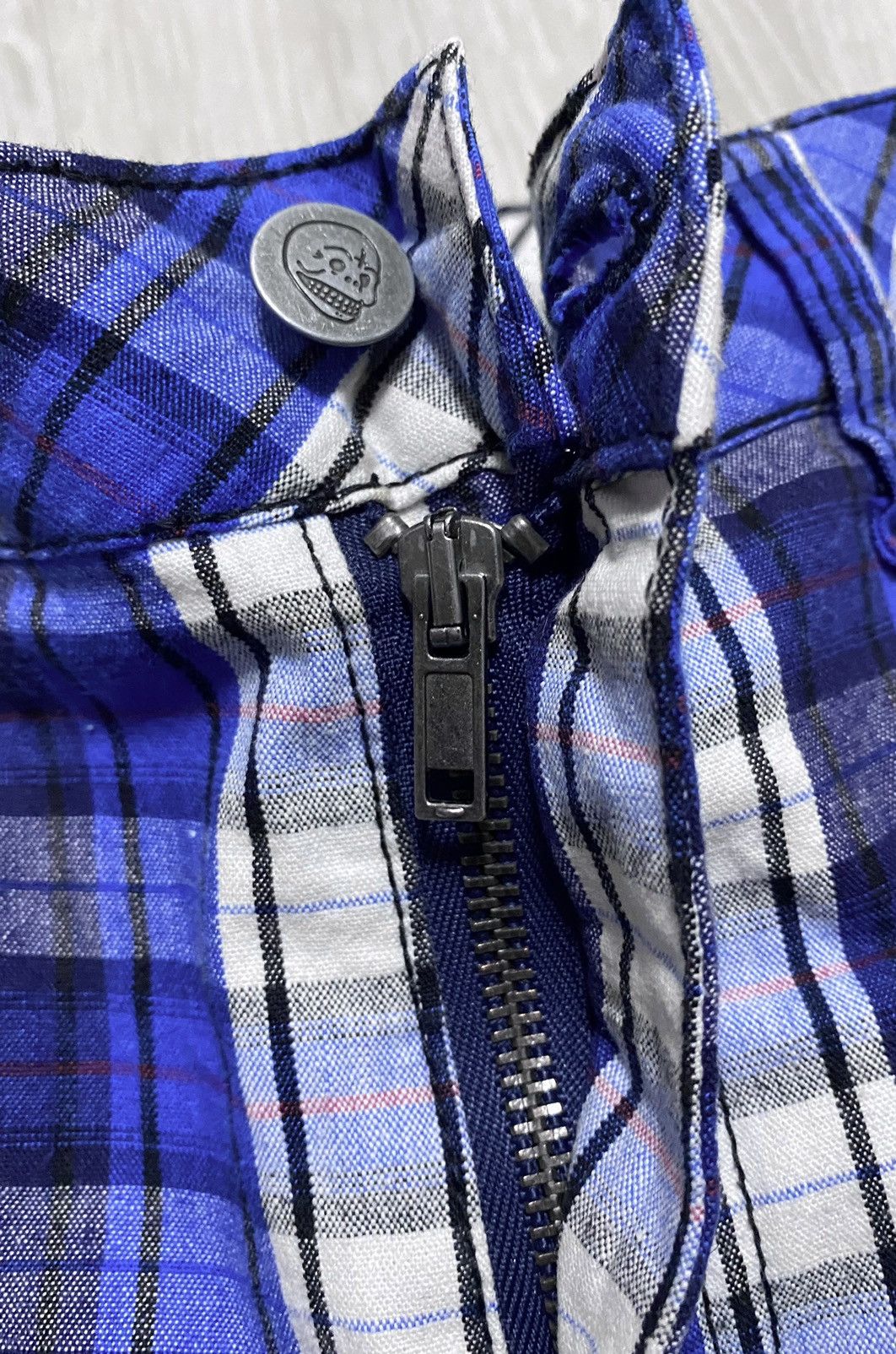Cheap Monday Cheap Monday Tight Blue Check Plaid Chino Pants Trousers Size 29" - 12 Thumbnail