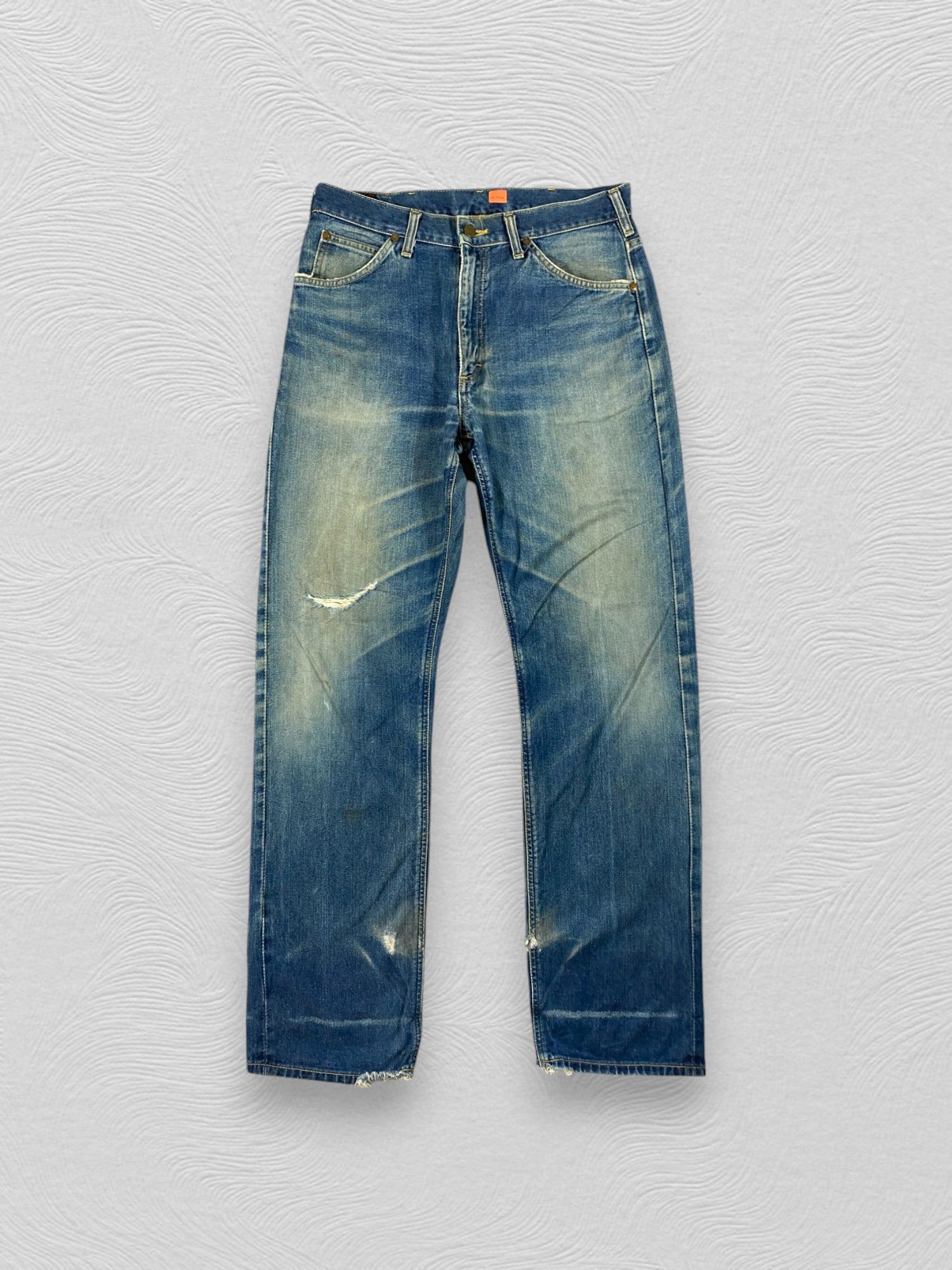 Vintage 31x32.5 Vintage 80s Lee Distressed Selvedge Redline-JN3948 Size US 31 - 1 Thumbnail