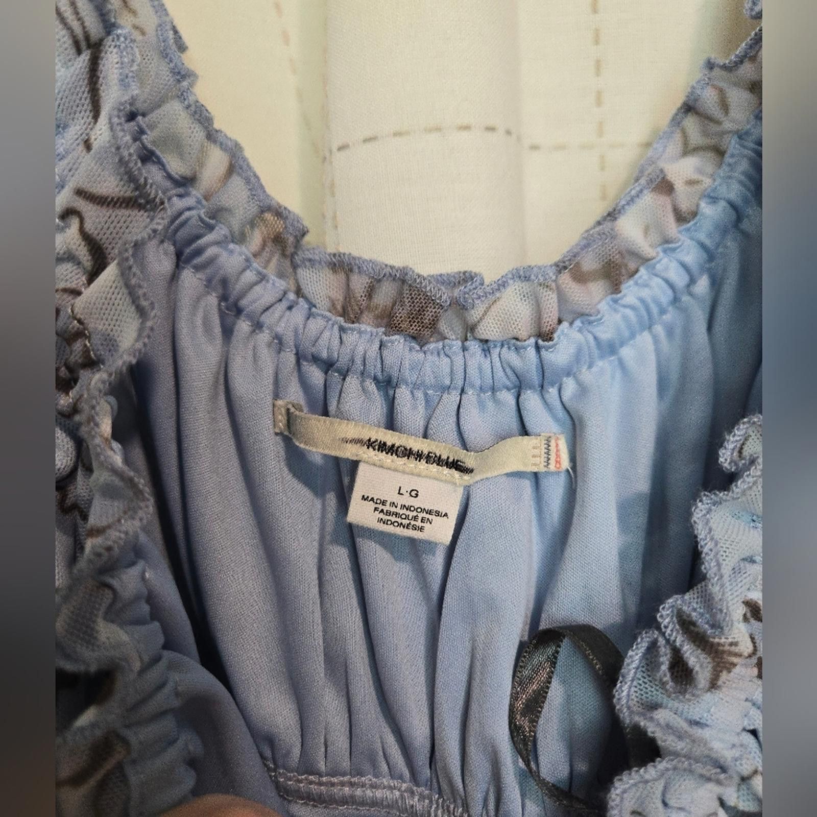 Designer Kimchi Blue Bianca Blue Mini Dress Size L / US 10 / IT 46 - 3 Thumbnail