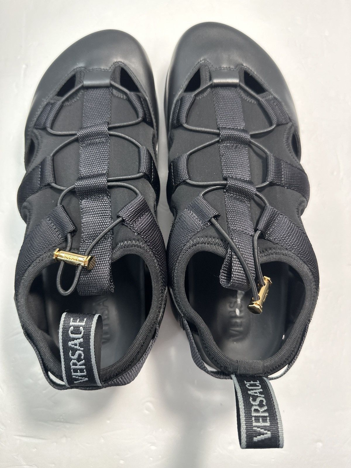 Versace New Authentic Versace logo-debossed caged sandals Size US 8.5 / EU 41-42 - 15 Thumbnail