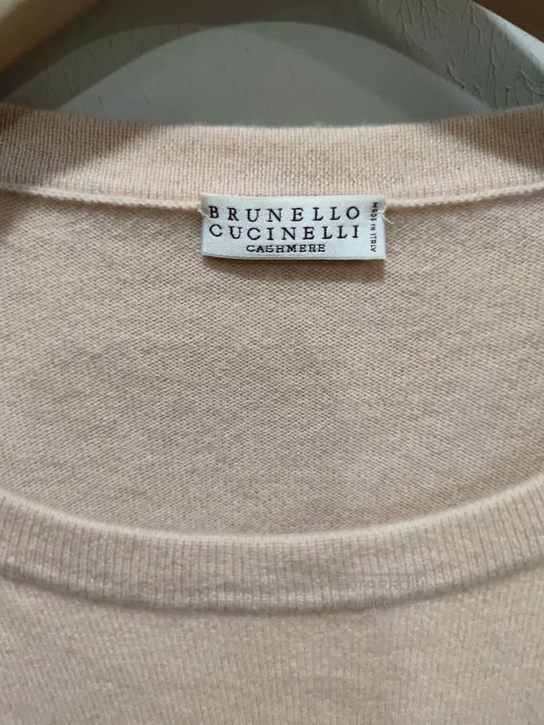 Brunello Cucinelli Brunello Cucinelli Cashmere sequin sweater short-sleeve T- Size L / US 10 / IT 46 - 4 Thumbnail